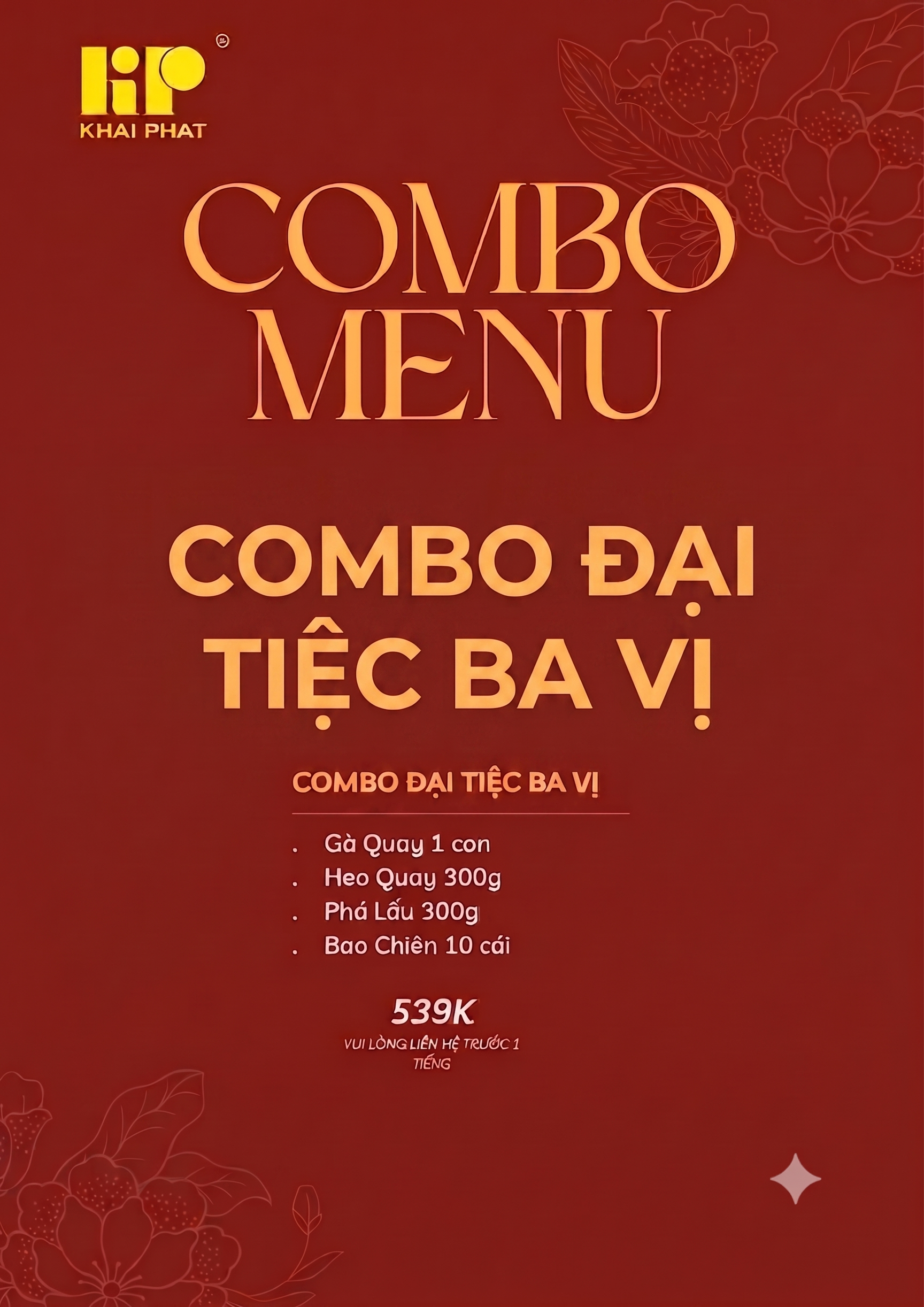 COMBO ĐẠI TIỆC BA VỊ